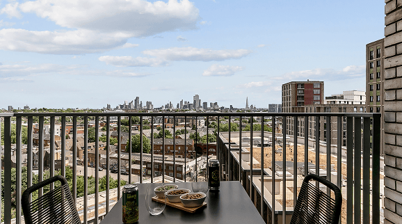 Apartment balcony view